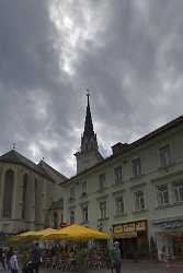 Villach Altstadt Historische Haueser Strassencaffe Panoramic River Autumn Stock Pictures Park Rock - 003578 - 13-08-2008 - 4072x7114 Pixel Villach Altstadt Historische Haueser Strassencaffe Panoramic River Autumn Stock Pictures Park Rock Western Art Prints For Sale Shore Fine Art Posters Fine Art...