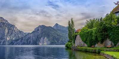 Traunkirchen Traunsee Traunstein Upper Austria Oberoesterreich Summer Panorama Shore Barn - 024516 - 06-07-2015 - 20390x7210 Pixel Traunkirchen Traunsee Traunstein Upper Austria Oberoesterreich Summer Panorama Shore Barn Fine Art Giclee Printing What Is Fine Art Photography Sunshine Stock...