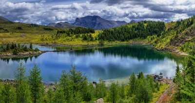 Rock Isle Lake Banff British Columbia Canada Panoramic Fine Art Fine Art Print - 016836 - 17-08-2015 - 14932x7901 Pixel Rock Isle Lake Banff British Columbia Canada Panoramic Fine Art Fine Art Print What Is Fine Art Photography Summer Coast Sale Shoreline Modern Art Prints Snow...