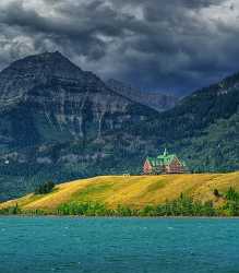 Hotel Prince Of Wales Waterton Alberta Canada Panoramic Prints Creek Lake Grass Sunshine Spring - 017484 - 02-09-2015 - 7867x8979 Pixel Hotel Prince Of Wales Waterton Alberta Canada Panoramic Prints Creek Lake Grass Sunshine Spring Shore Beach Sea Art Prints Fine Art Photography For Sale Island...