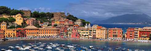 Liguria Liguria - Italy - Ligurian Sea - Riviera - Port - Boat - Yacht - Gulf - Colorful - Summer - Beach - Outlook - Overlook -...