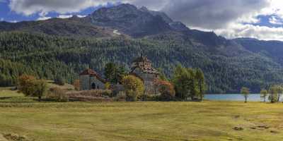 Silvaplana Engadin Castle Lake Autumn Color Panorama Viewpoint Sea Fine Art Landscape Photography - 025304 - 08-10-2018 - 16937x7425 Pixel Silvaplana Engadin Castle Lake Autumn Color Panorama Viewpoint Sea Fine Art Landscape Photography Shoreline Art Photography For Sale Art Printing Summer Fine...