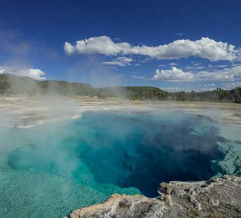 Sapphire Pool Sapphire Pool - Yellowstone National Park - Panoramic - Landscape - Photography - Photo - Print - Nature - Stock Photos...