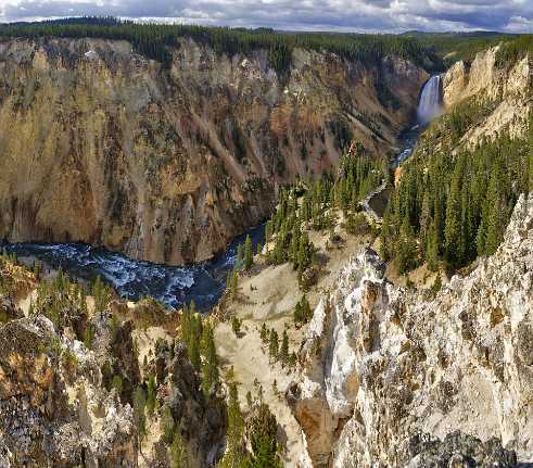 Upper Falls Upper Falls - Yellowstone National Park - Panoramic - Landscape - Photography - Photo - Print - Nature - Stock Photos -...