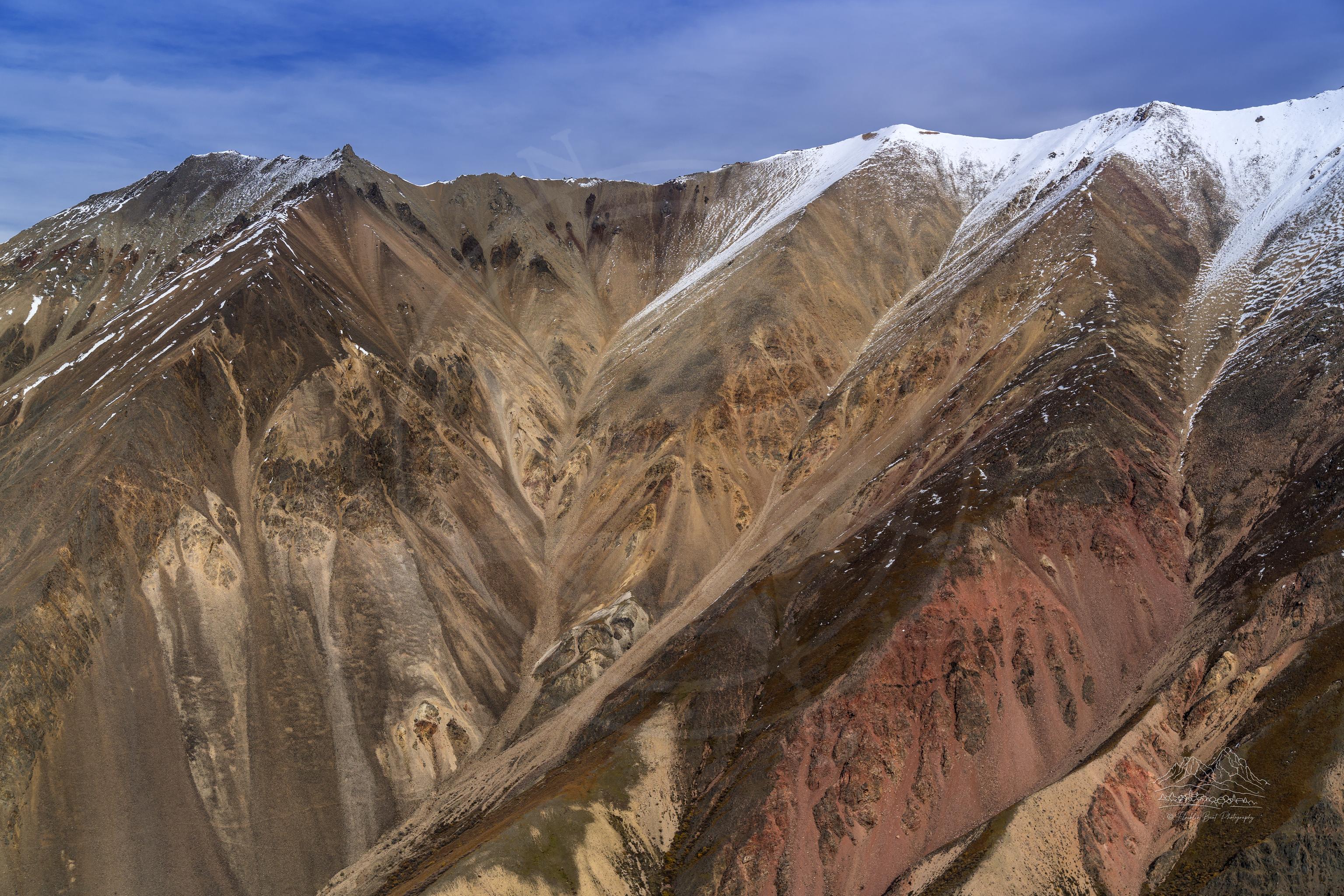 Panoramic Autumn Landscape of Mountain Valley near Alaska Highway in Yukon