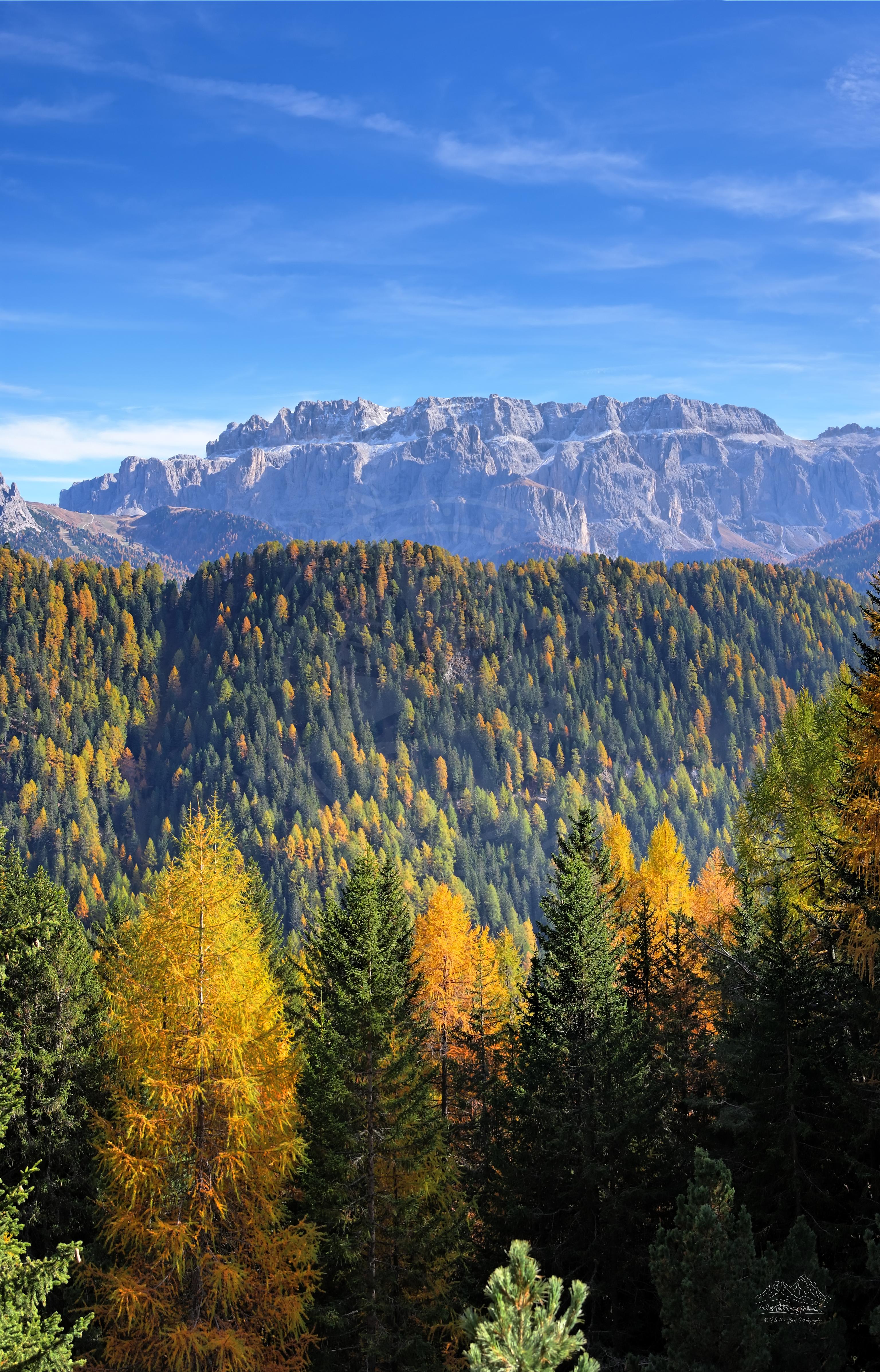 Herbst Panorama am Troi dla Schirlates, Santa Cristina Valgardena
