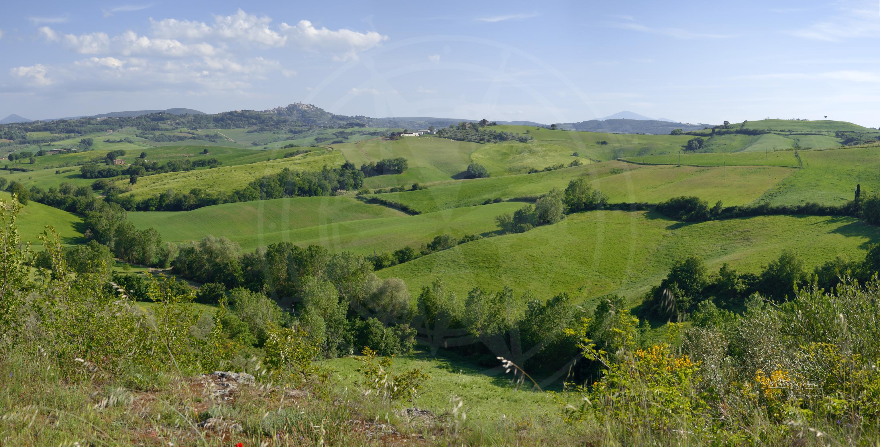 Paesaggio Panoramico Primaverile delle Campagne di Montepulciano