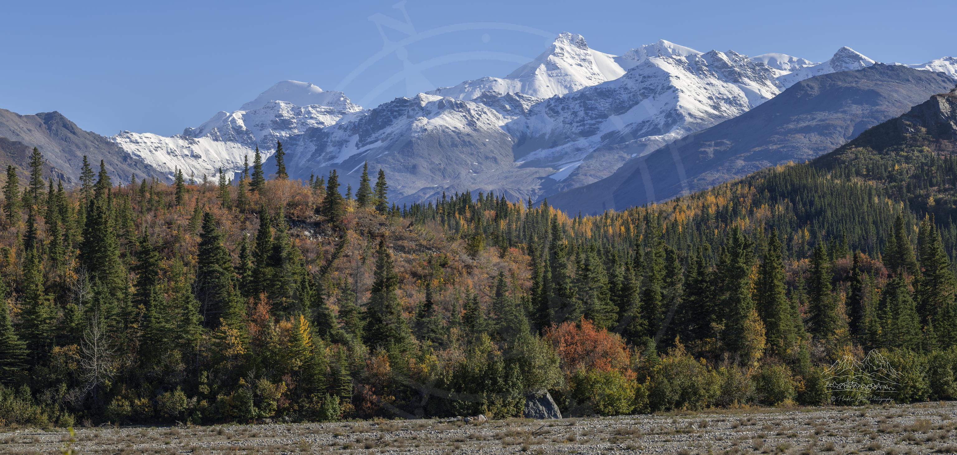 Panorama Autunnale Lungo la Richardson Highway in Alaska