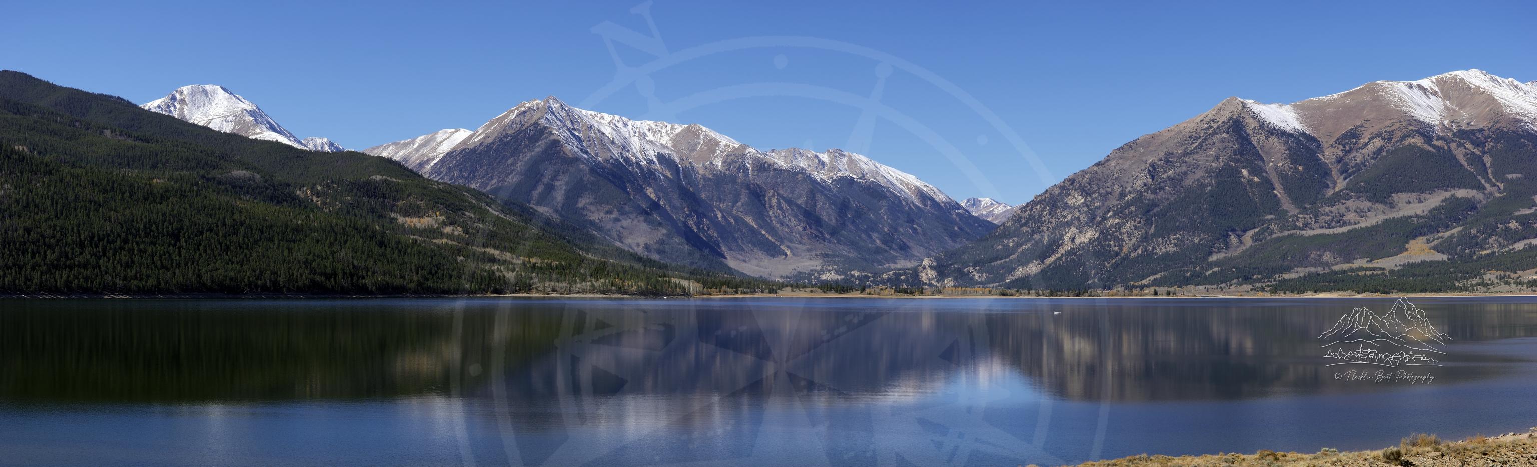 Herbst Panorama der Bergseen am CO 82 bei Twin Lakes, Colorado