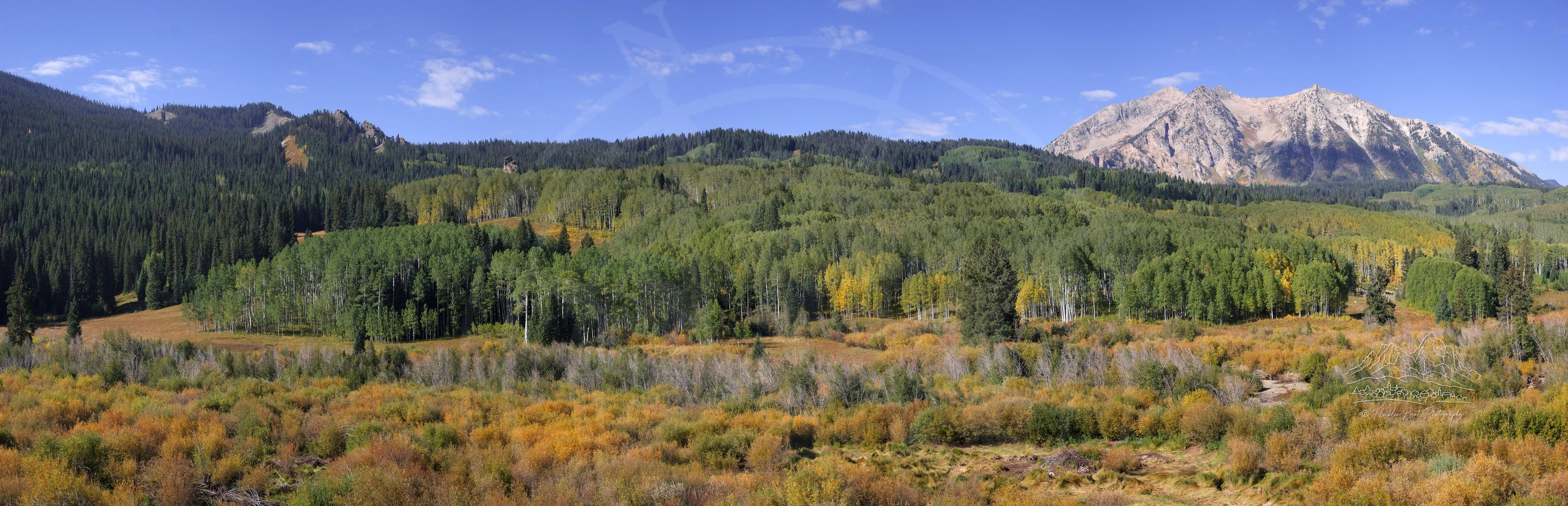 Herbst-Panoramalandschaft am Kebler Pass, Colorado