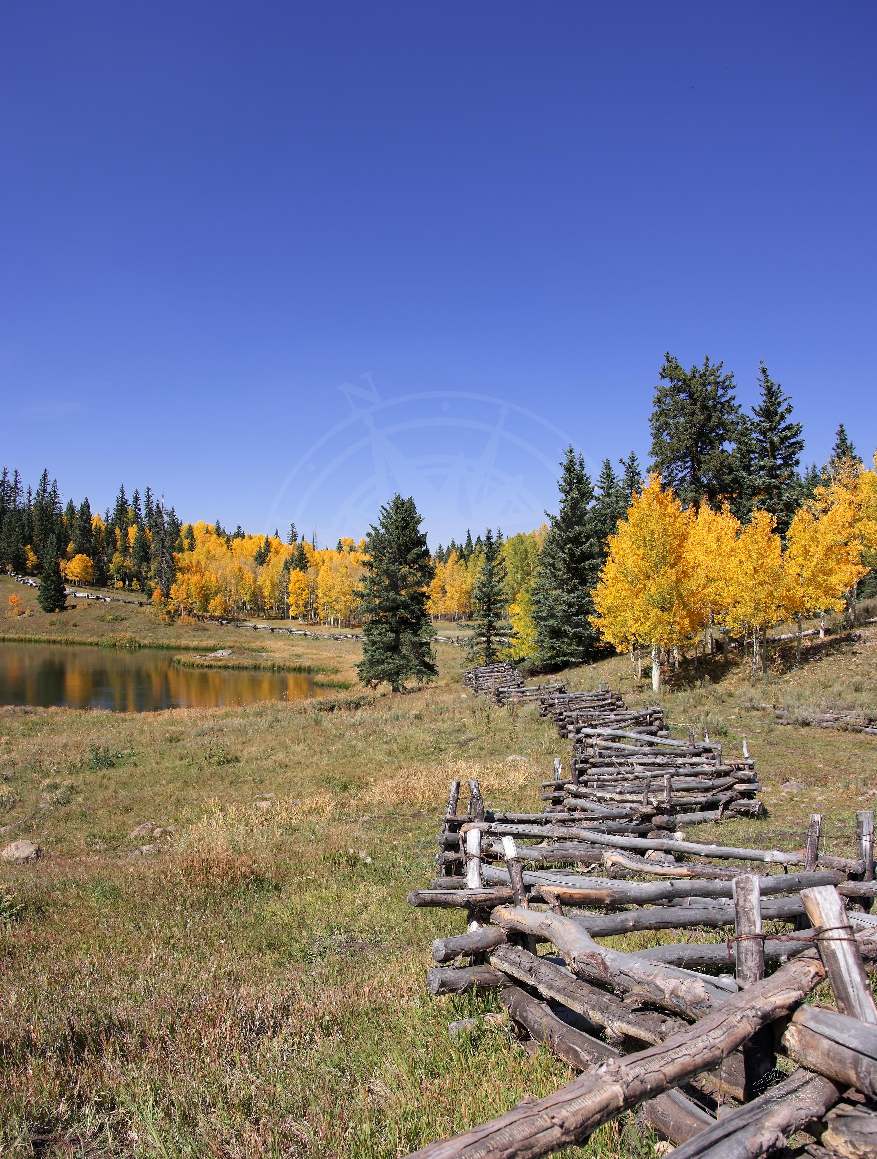 Herbst Panorama-Landschaft am Owl Creek Pass, Colorado