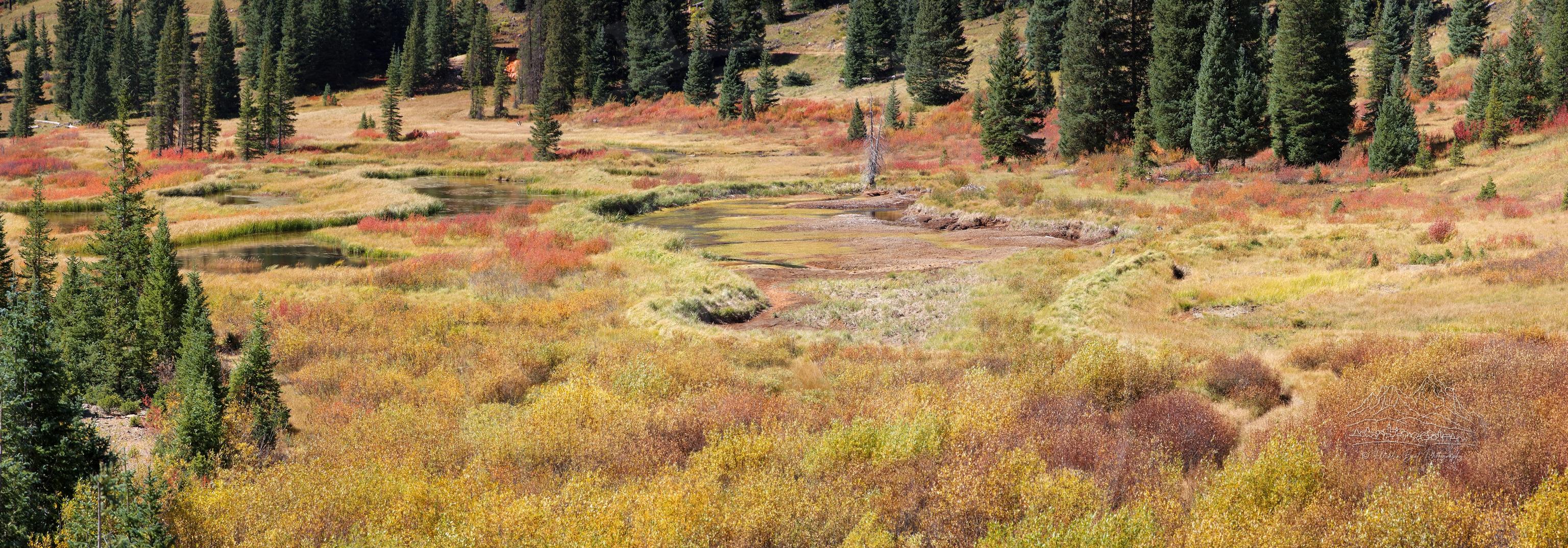 Herbst Panorama Landschaft am Red Mountain Pass, Colorado
