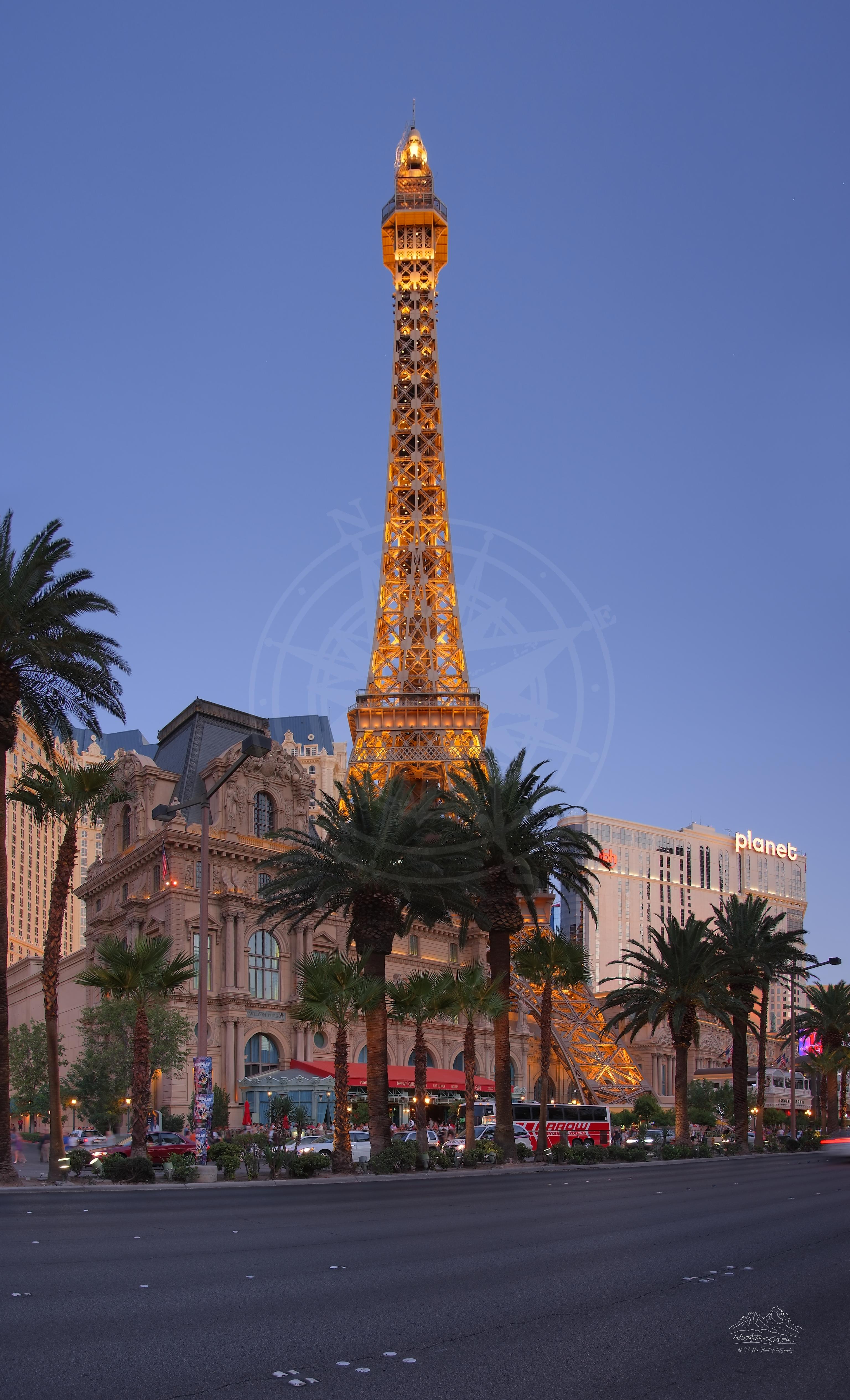Panorama des Las Vegas Strip bei Sonnenuntergang im Herbst